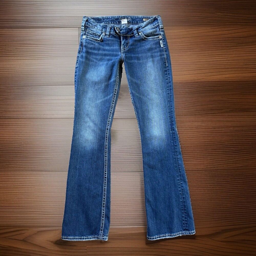 🔥Silver Jeans Tuesday 27/33 (28/31) Rhinestone Bootcut Low Rise Y2K Boot Flare